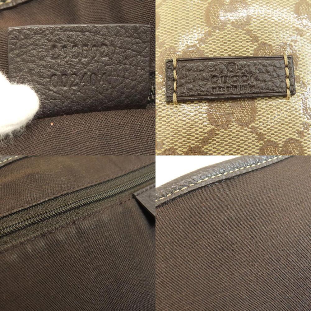 GUCCI GG Crystal Tote Bag Beige Brown Leather - Picture 7 of 11